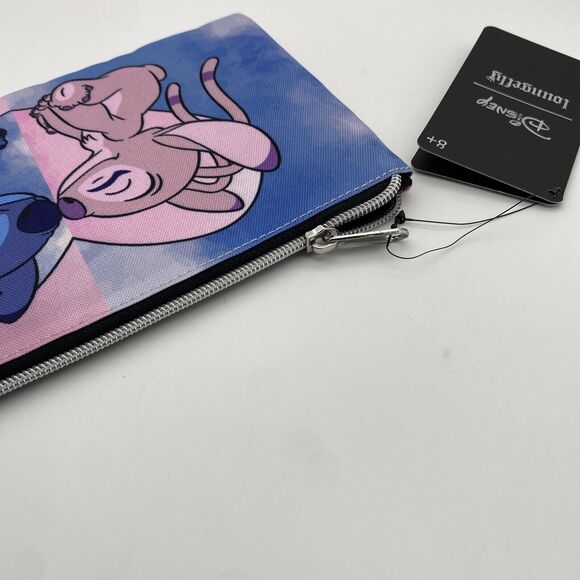 Disney Loungefly Stitch Cosmetic Bag Lilo & Stitch with Angel Heart Makeup Bag - Picture 5 of 6